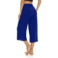thumbnail image 1 of Mohiass Summer Capri Pants for Women, Casual Pull On Womens Capris with Pockets, Women's Casual Pants & Capris, Ladies Capris Blue XL, 1 of 6