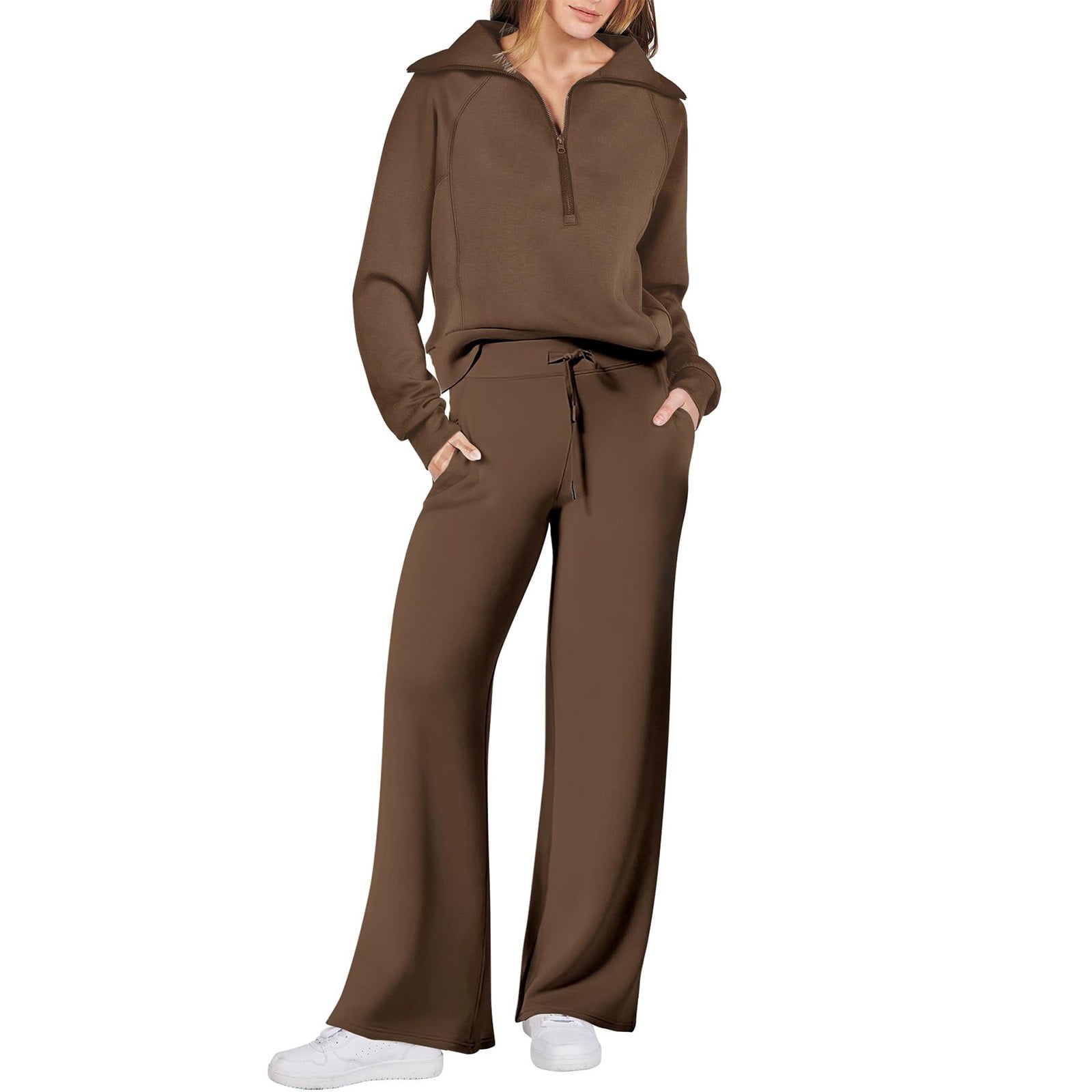Women’s Lounge HighNeck 2G Mohiass Travel Lounge Sets for Women 2 Piece Long Sleeve