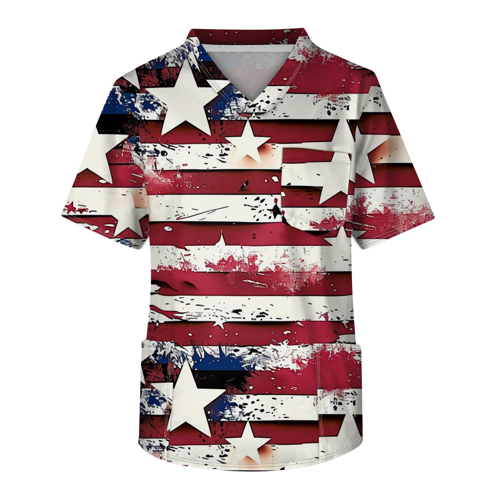 4th of july scrubs walmart