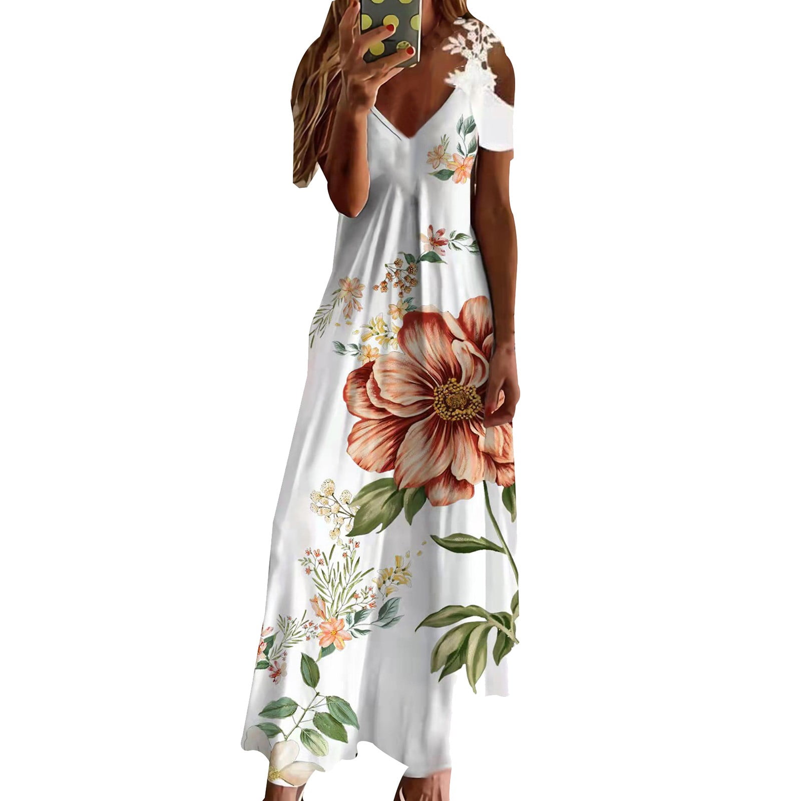 Trendy Tops For Women 2024 Vacation Trendy V Neck Boho Short