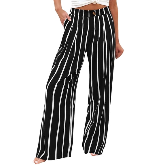 Mohiass Wide Leg Dress Pants for Women Business Casual Elastic Waist Comfy Work Pants Baggy Lounge Pants Trousers with Pocket Dark Gray 2XL