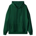 thumbnail image 1 of Mohiass Women Fleece Hoodies Oversized Long Sleeve Comfy Pullover Tops Casual Basic Sweatshirts 2025 Fall Y2K Clothes Dark Green S, 1 of 7