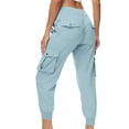 thumbnail image 1 of Mohiass Women Hiking Pants Lightweight Cargo Joggers Outdoor Quick Dry Athletic Pants with Pockets Casual Travel Pants Sky Blue L, 1 of 6