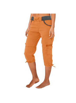 Capri Pants for Women in Womens Pants | Orange - Walmart.com