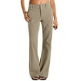 thumbnail image 1 of Mohiass Women's Wide Leg Pants for Women Mid Waist Dress Flare Straight Leg Corduroy Pants Workout Jeans Trendy Light Brown L, 1 of 6