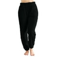 thumbnail image 1 of Mohiass Womens Fleece Pajama Pants, Winter Warm Fuzzy Lounge Bottoms Long Soft Plush Fluffy Pj Pants with Pockets Black XL, 1 of 7