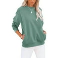 thumbnail image 1 of Mohiass Womens Long Sleeves Sweatshirts No Hood Casual Loose Fit Crewneck Basic Tops Lightweight Tunic Pullover with Pocket Mint Green L, 1 of 5