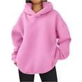 thumbnail image 1 of Mohiass Womens Oversized Hoodies Fleece Hooded Sweatshirts Casual Comfy Tops Fall Fashion 2025 Cute Clothes with Pockets Pink L, 1 of 6