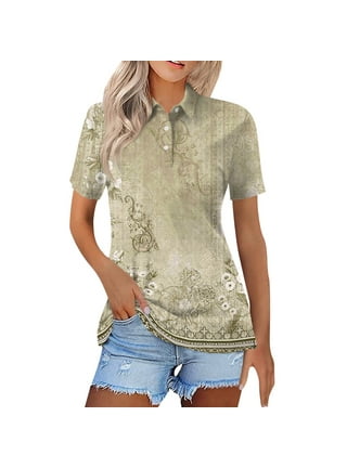 Womens Polo Shirts in Womens Tops | Beige - Walmart.com