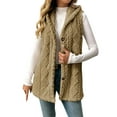 thumbnail image 1 of Mohiass Womens Sleeveless Sherpa Vest Casual Warm Zip Up Fuzzy Fleece Cardigan Sweater Button Down Soft Fall Hoodies Jackets Camel S, 1 of 6