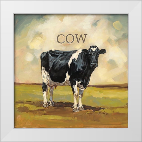 Mohr, Bonnie 12x12 White Modern Wood Framed Museum Art Print Titled - Colby the Cow