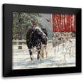 thumbnail image 1 of Mohr, Bonnie 14x12 Black Modern Framed Museum Art Print Titled - Cardinal Visitors, 1 of 5