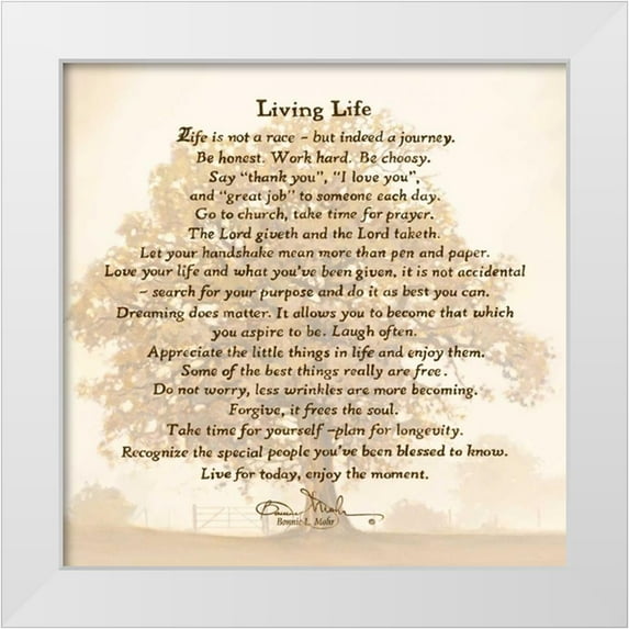 Mohr, Bonnie 15x15 White Modern Wood Framed Museum Art Print Titled - Living Life