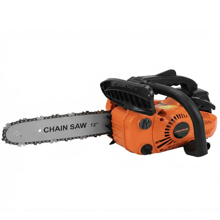 Mohsoe 12 Inch Gas Chainsaw 2-Stroke, Top Handle Cordless Chain Saw with ABS & Metal Construction, Automatic Oil Supply, Anti-Vibration Grip, Lightweight 8 lbs for Forest Cutting Family Logging