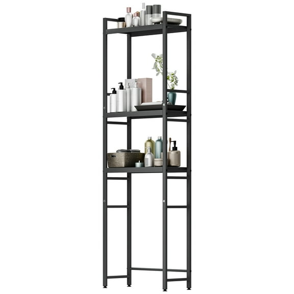 Mohsoe 3-Tier Over The Toilet Storage Rack 63.78" Height, Carbon Steel Bathroom Organizer with Adjustable Shelves for Small Space Organization