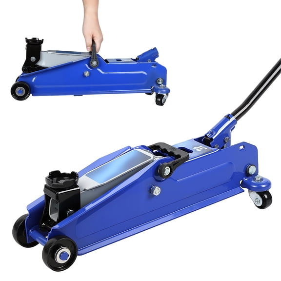 Mohsoe 3 Ton Car Floor Jack 6600lbs Lifting Capacity, 5"-15.2" Height Range Hydraulic Design, 4 Steel Wheels for Sedans Trucks SUVs Auto Repair