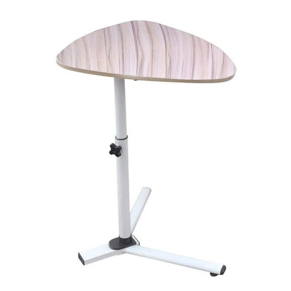 Mohsoe Adjustable Height Bedside Table, Waterdrop Desktop Laptop Desk, Triangle Stand Metal Frame, Space-Saving for Bed Couch, 30kg Load, 23 x 16 x 24-35 Inch