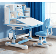 thumbnail image 1 of Mohsoe Adjustable Height Kids Desk Chair Set, Large Storage Drawer, Ergonomic Design for Spine Protection Blue, 1 of 8