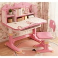 thumbnail image 1 of Mohsoe Multifunctional Gift Kids Desk Chair, Combines Study & Play, Castle Design Sparks Learning Interest Pink, 1 of 7