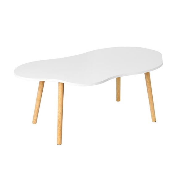 Mohsoe Cloud Shaped Coffee Table 39.4 x 19.7 x 16.1 Inch, Japanese Style Wooden Tea Table, Spacious Arc Top 150lbs Capacity, Eco-Friendly Easy Clean, for Living Room Kitchen, 40 x 20 x 16 Inch