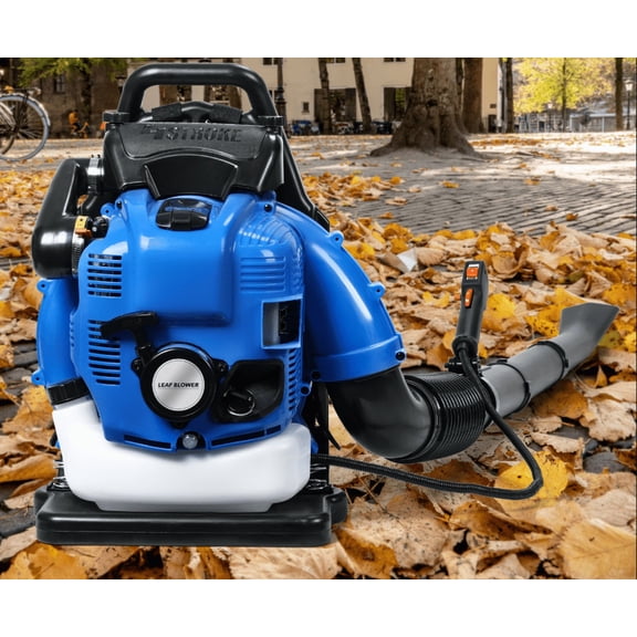 Mohsoe Ergonomic Backpack Leaf Blower, Adjustable Offset Handle & Harness System for Comfortable Long-Hour Use Blue