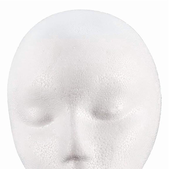 Mohsoe Foam Mannequin Head for Wig Display, Hat Stand with Stable Base, Lightweight Portable Makeup Practice Head, Salon Home Accessory Display, Non-Toxic PE, 10 x 5 x 6 Inch