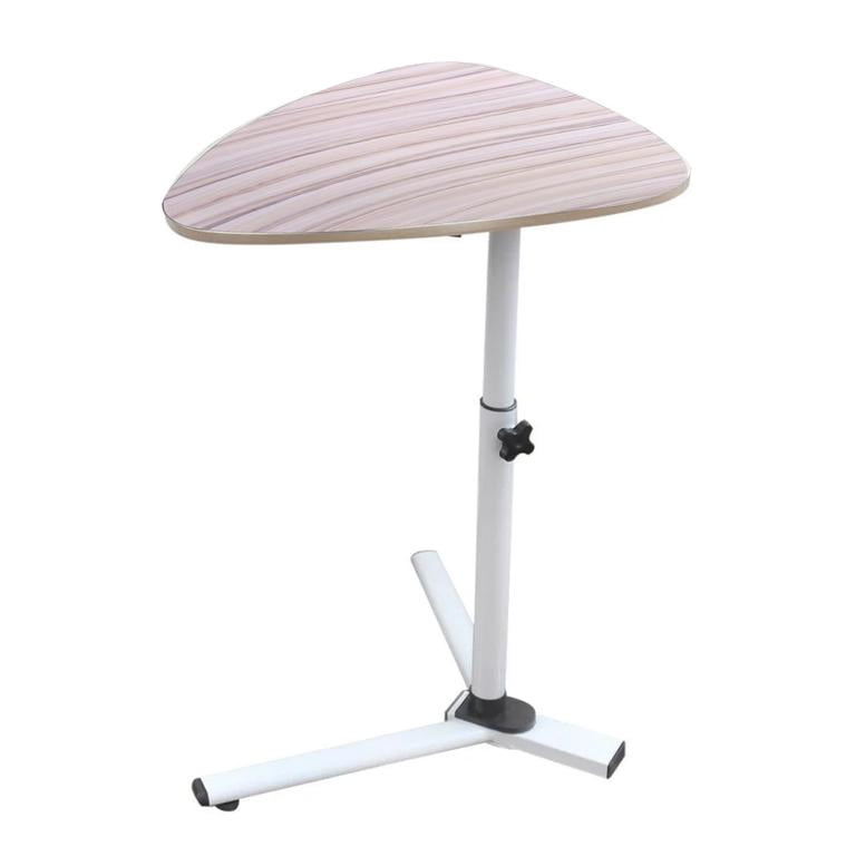 Mohsoe Height Adjustable Bedside Table, Waterdrop Desktop Laptop Table with Triangle Stand, Metal Frame & Plate, for Living Room Bedroom, 30kg Capacity, 23 x 16 x 24-35 Inch