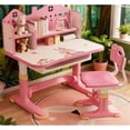 thumbnail image 1 of Mohsoe High Quality Plastic & Plate Kids Study Desk Chair, Breathable Backrest for Safety & Spinal Health Pink, 1 of 7