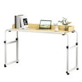thumbnail image 1 of Mohsoe Multi-Function Mobile Table, Carbon Steel & Density Board Fits Beds ≤210cm, Dining/Work/Art Matte Black, 1 of 7