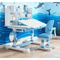 thumbnail image 1 of Mohsoe Multifunctional Adjustable Kids Study Desk, 0-50° Stepless Desktop Tilt, for Various Learning Scenarios Blue, 1 of 8