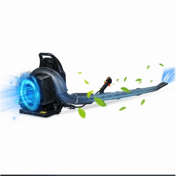 Mohsoe Professional Backpack Leaf Blower, 63cc Displacement, 2.3KW Strong Power, 6800r/min High Efficiency