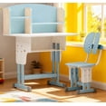 thumbnail image 1 of Mohsoe Scientific Storage Kids Desk Chair, Double Drawer Design, Backpack Hooks Save Space for Efficiency Blue, 1 of 7