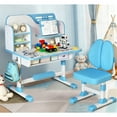 thumbnail image 1 of Mohsoe Scientifically Designed Kids Desk Chair Set, Widened Writing Area for Comfort, Easy Setup Ready to Use Blue, 1 of 7