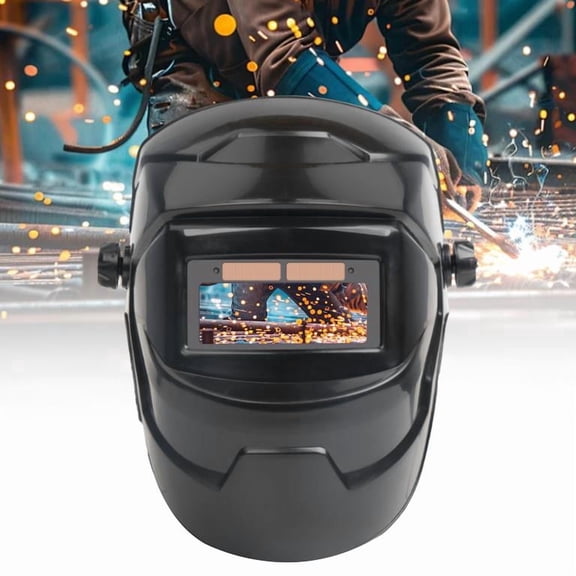 Mohsoe Solar Powered Welding Helmet, Auto Darkening Lens Rapid Dimming, Clear Vision Eye Protection, Durable LCD PP Anti-Fall, No Battery Required, Welding Face Shield, 11 x 8 x 8 Inch