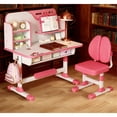 thumbnail image 1 of Mohsoe Super Sturdy Kids Study Desk Chair, Q195 Cold Rolled Steel, Diffuse Reflection Scratch-Resistant Top, Parallel Anti-Slip Feet Pink, 1 of 7