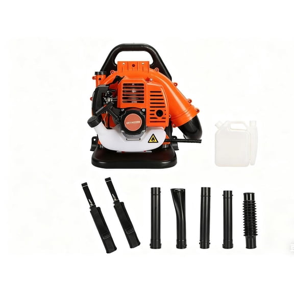 MohsoeGas-Powered Backpack Leaf Blower, High-Performance 2-Stroke Engine, Powerful Gas Leaf Blower with Adjustable Backpack Harness Variable Speed Easy for Lawn Yard Garden Driveway Leaf Cleanup 52CC