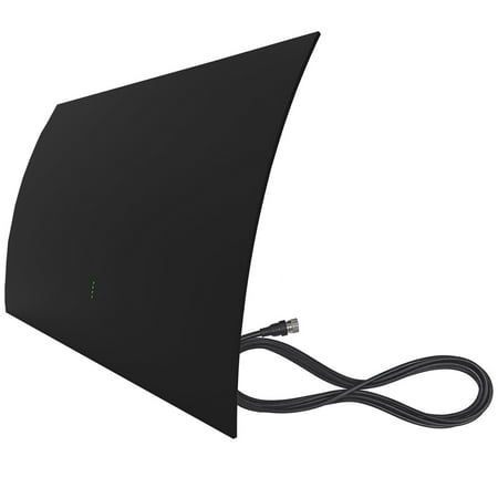 Mohu - Arc Pro Indoor Amplified HDTV Antenna 60-Mile Range - Black