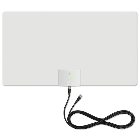 Mohu MH-110160 Leaf Supreme Pro Amplified Paper-Thin Indoor HDTV Antenna, with 12-Ft. Cable & Signal Indicator