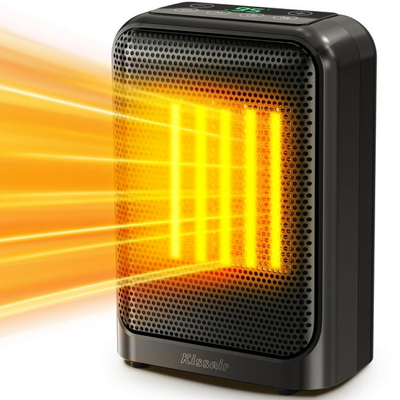 Moifoi 1500W Space Heater, Ceramic Small Fan Heater for Indoor Use, 2S Rapid Heating, Black
