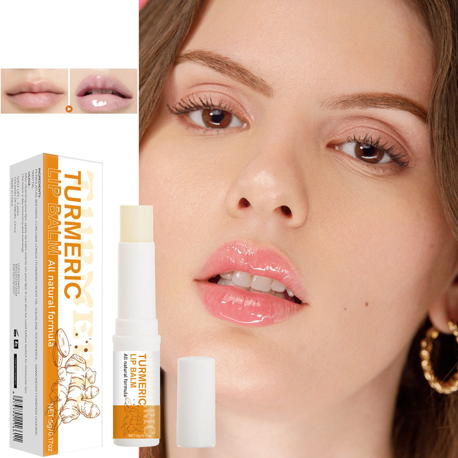 Moiity Turmeric Lip Balm Lotus Spring Lip Balm Mild Moisturizing