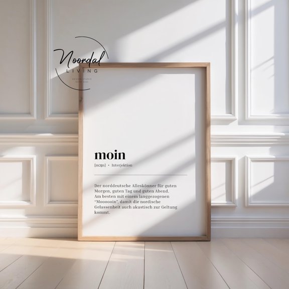 Moin Definition Hello Sign Nordic Poster