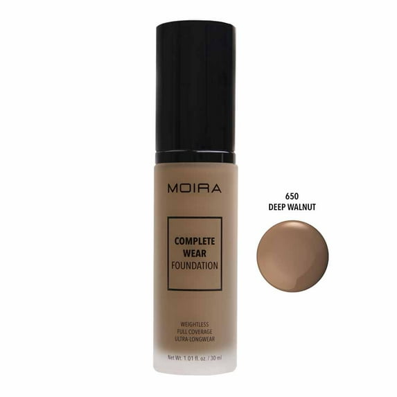 Moira Cosmetics Complete Wear Foundation - 650 Deep Walnut
