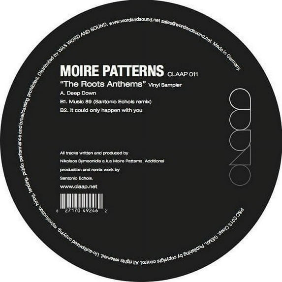 Moire Patterns - The Roots Anthems Sampler Pack - Electronica - Vinyl