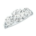 thumbnail image 1 of Rosec Jewels Moissanite 3 Stone Engagement Ring for Women - Crossover Ring - D-VS1 Quality, 10K White Gold, US 8.00, 1 of 9