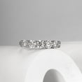thumbnail image 1 of Moissanite 5 Stone Eternity Ring 4mm 1.5cttw D Color Sterling Silver Engagement Wedding Band Rings For Women, 1 of 7