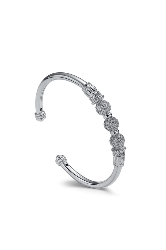 Moissanite Bracelets for Women Hypoallergenic D Color VVS1 Clarity Cuff Bracelet Adjustable 925 Sterling Silver Bangles