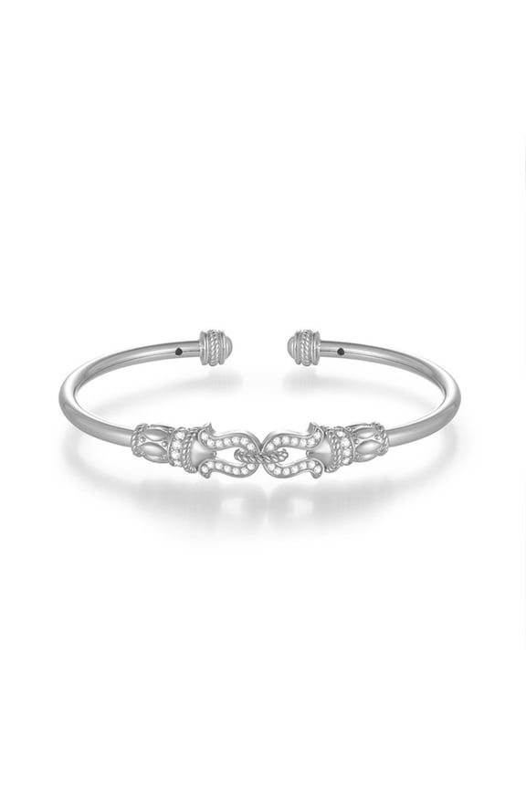 Moissanite Bracelets for Women Hypoallergenic D Color VVS1 Clarity Cuff Bracelet Adjustable 925 Sterling Silver Gold Bangles