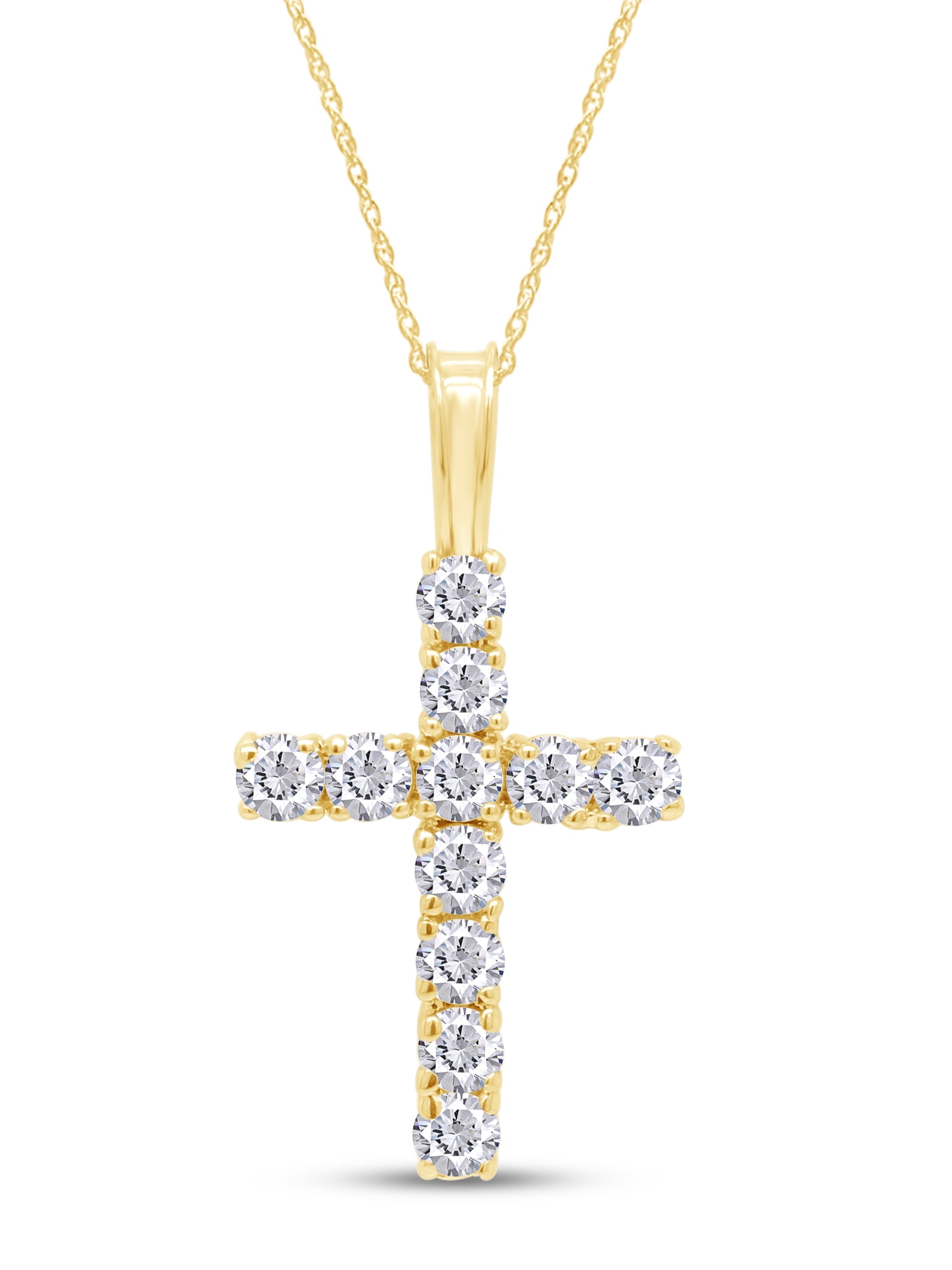 Moissanite Cross Pendant 0.33ct Tennis Cross Available For Men Or