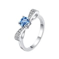 thumbnail image 1 of Moissanite Diamond Rings for Women 0.5ct Round Cut D Color VVS1 925 Sterling Silver Rings Moissanite Engagement Wedding Anniversary Rings Gifts for Her Wife with Certificate, 1 of 8