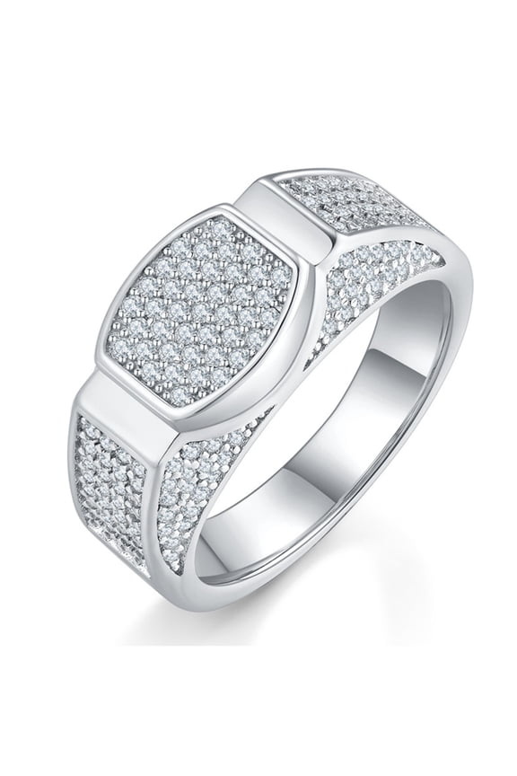 Moissanite Diamond Rings for Men D/E Color VVS1 Wedding Rings Moissanite Engagement Rings with Certificate